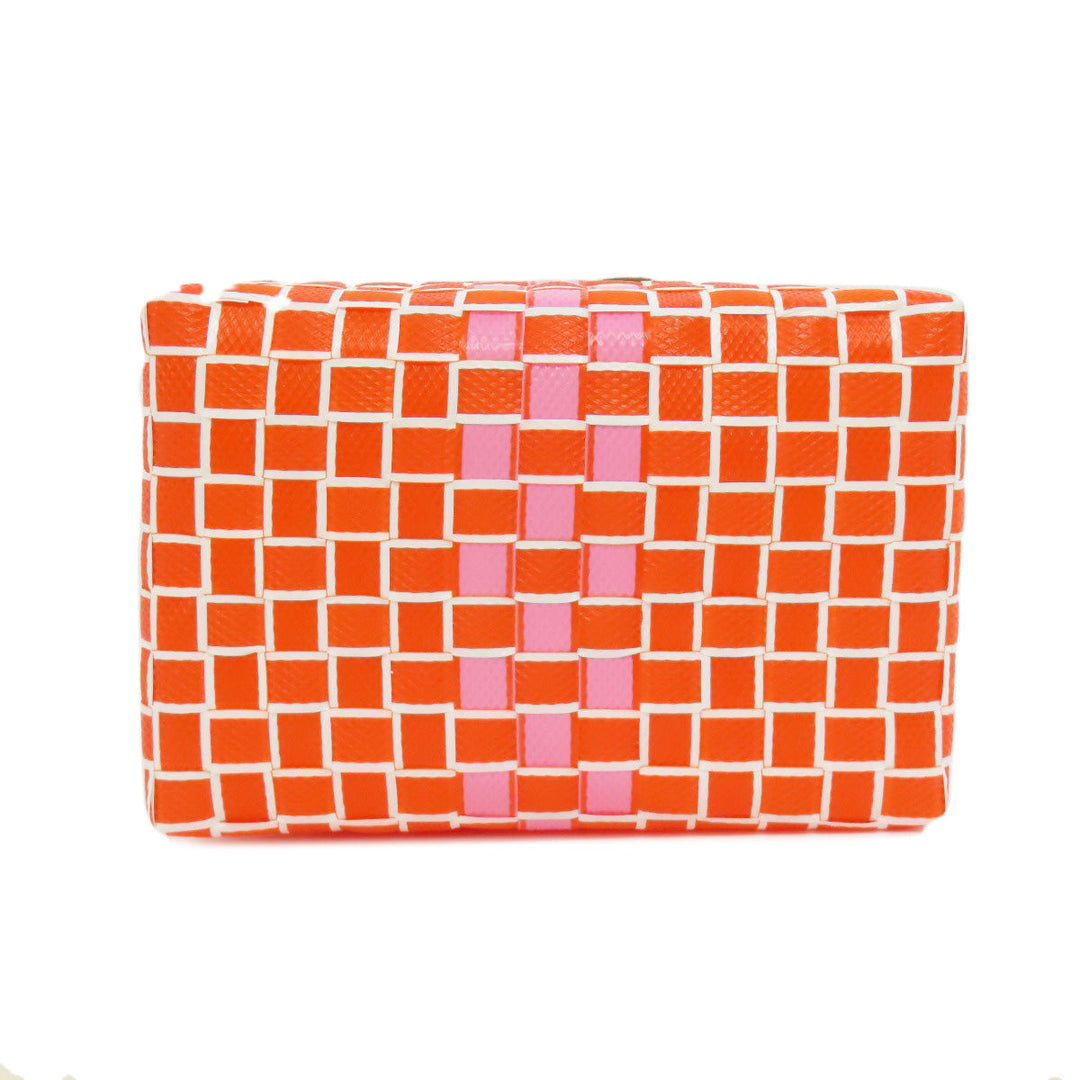 MARNI Handbag polypropylene Orange logo Women Used Authentic