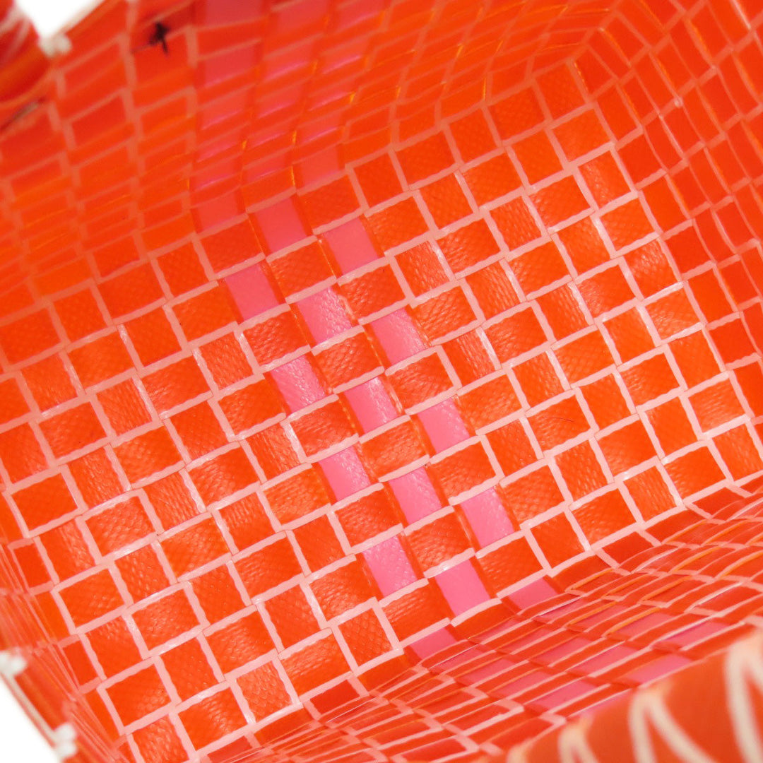 MARNI Handbag polypropylene Orange logo Women Used Authentic