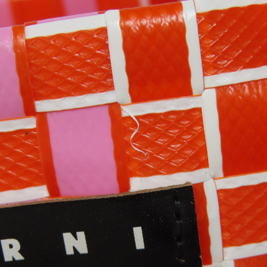 MARNI Handbag polypropylene Orange logo Women Used Authentic