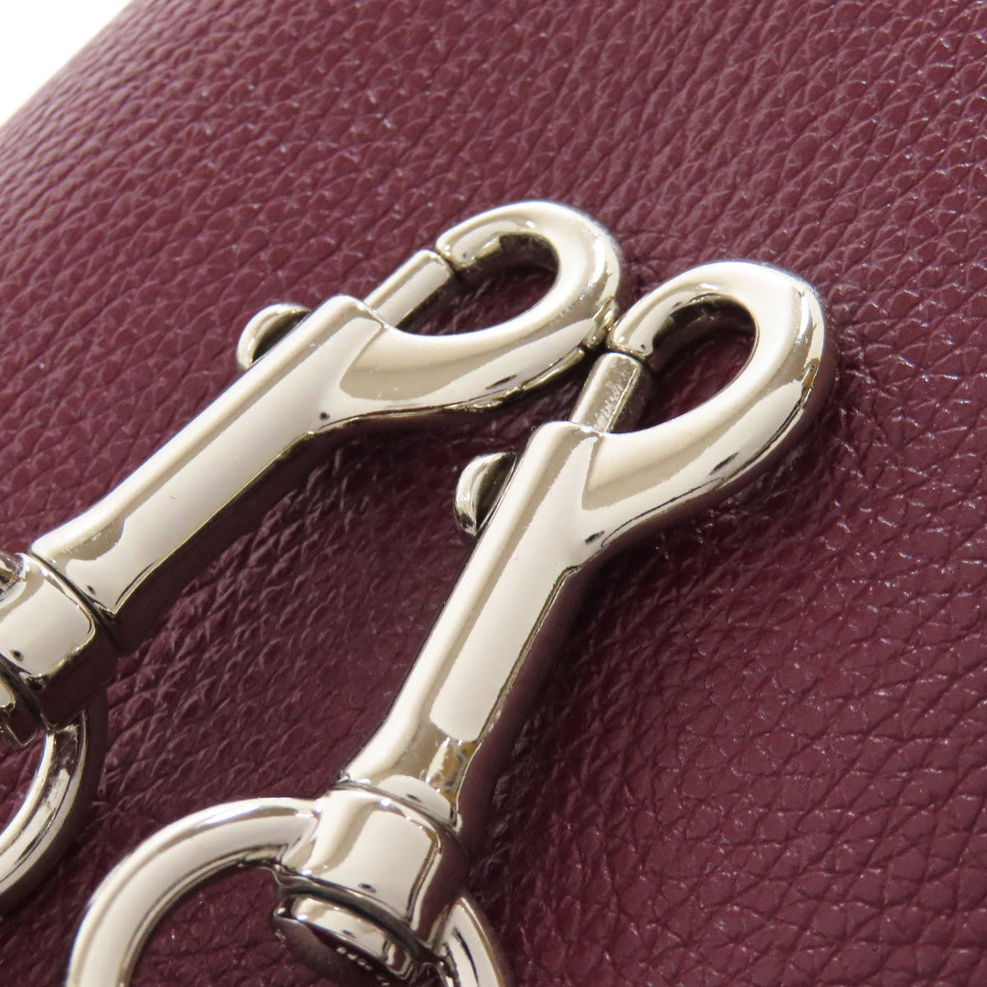 COACH Handbag F38250 leather Red one belt 2WAY Women Used Authentic