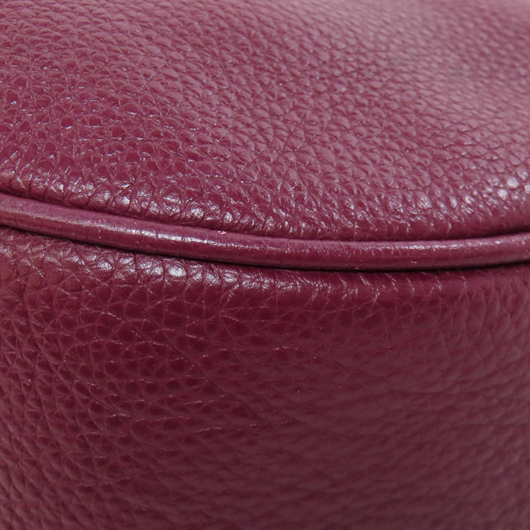 COACH Handbag F38250 leather Red one belt 2WAY Women Used Authentic