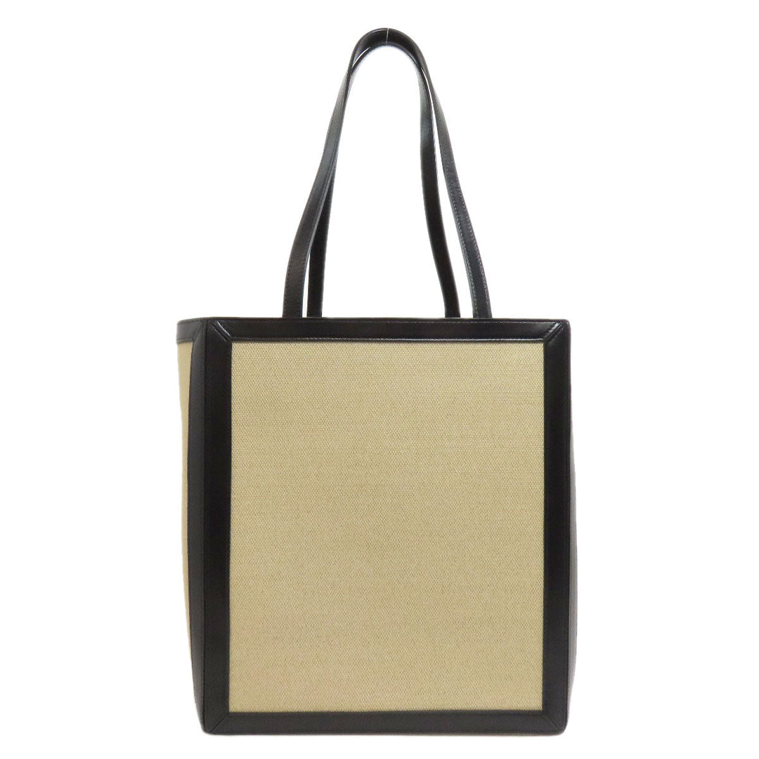 CELINE Tote Bag canvas beige logo Women Used Authentic