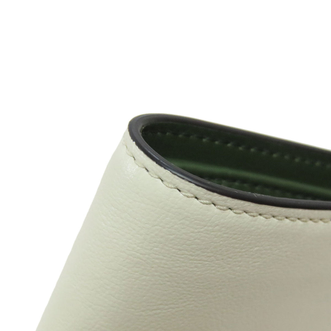 MARNI Bifold Wallet leather white logo Women(Unisex) Used Authentic