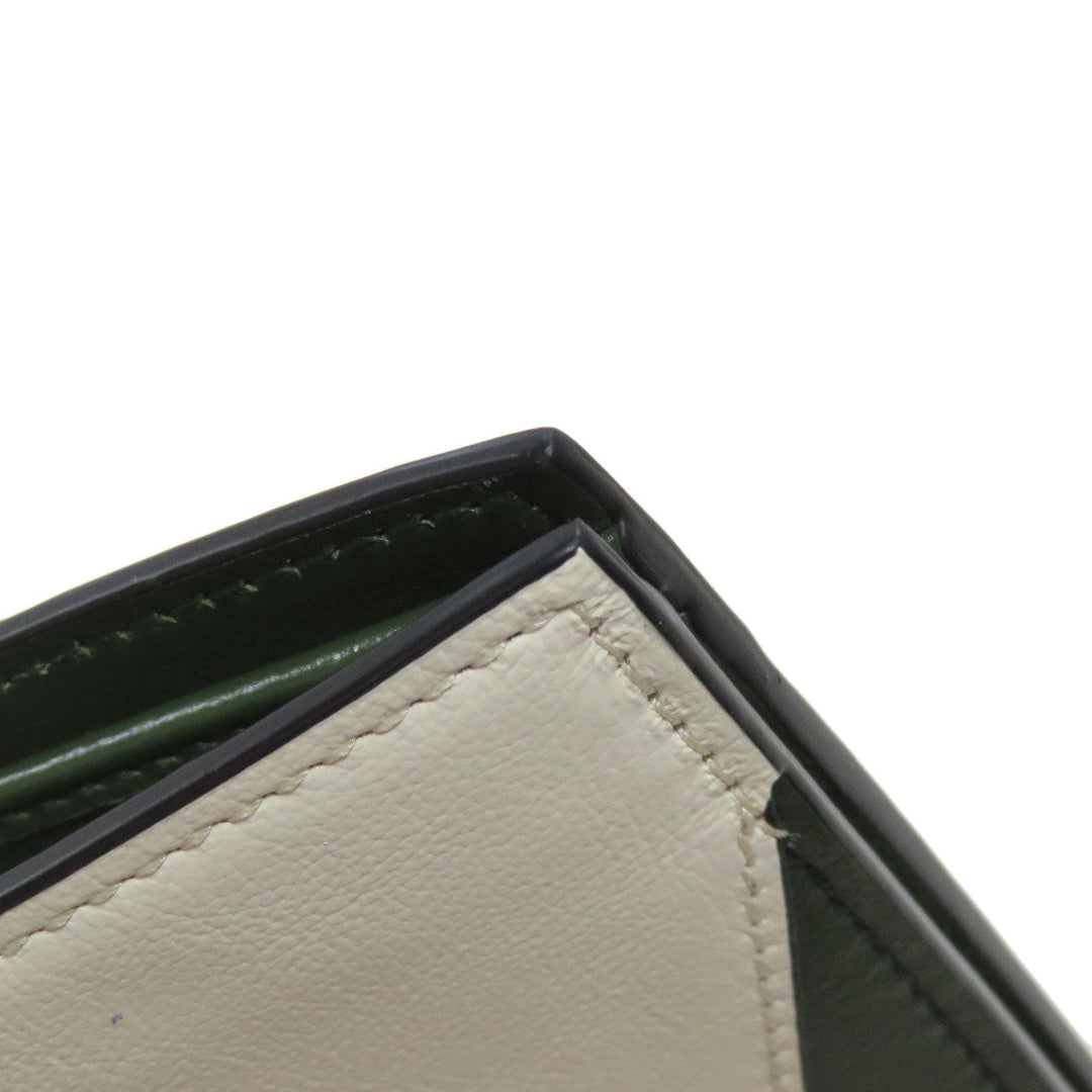 MARNI Bifold Wallet leather white logo Women(Unisex) Used Authentic