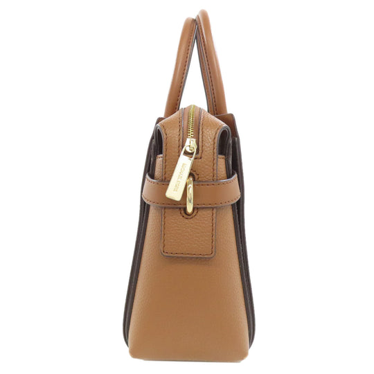 MICHAEL KORS Handbag PVC Brown MK Signature 2WAY Women Used Authentic