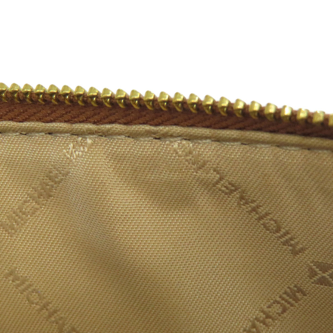 MICHAEL KORS Handbag PVC Brown MK Signature 2WAY Women Used Authentic