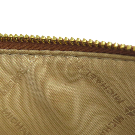 MICHAEL KORS Handbag PVC Brown MK Signature 2WAY Women Used Authentic