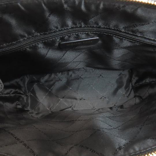 MICHAEL KORS Tote Bag PVC black logo Women Used Authentic