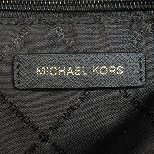 MICHAEL KORS Tote Bag PVC black logo Women Used Authentic