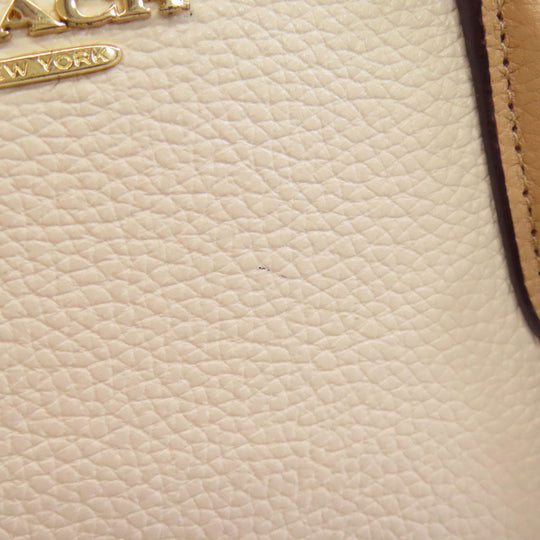 COACH Handbag 76089 leather white Channing Carryall 2WAY Women Used Authentic