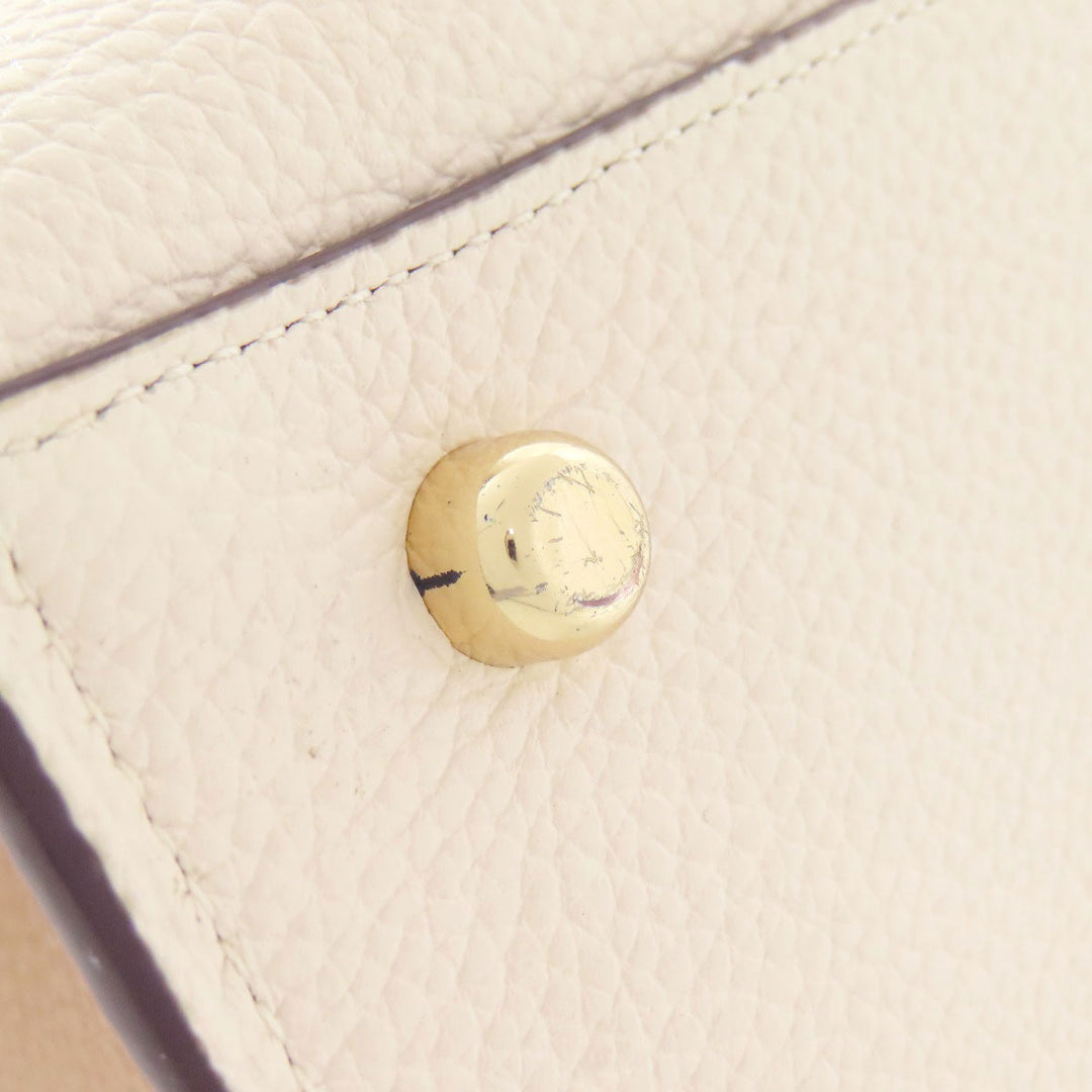 COACH Handbag 76089 leather white Channing Carryall 2WAY Women Used Authentic