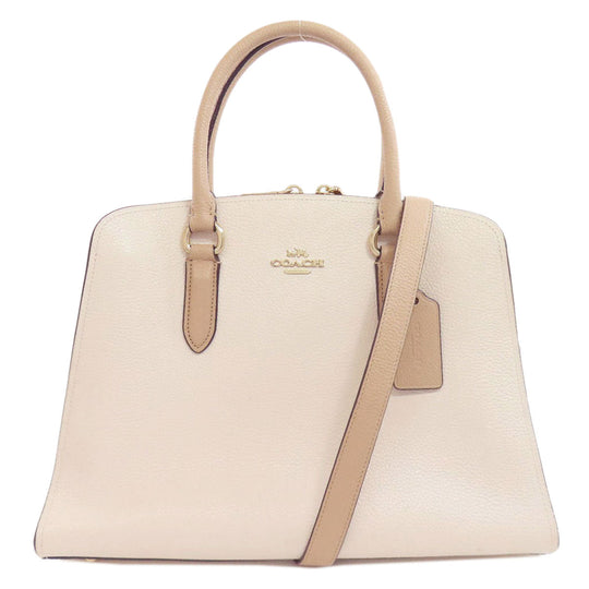 COACH Handbag 76089 leather white Channing Carryall 2WAY Women Used Authentic