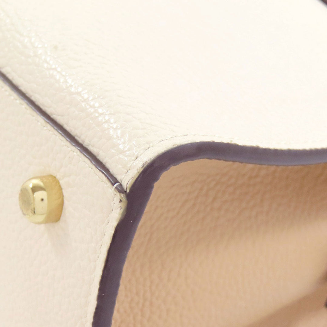 COACH Handbag 76089 leather white Channing Carryall 2WAY Women Used Authentic