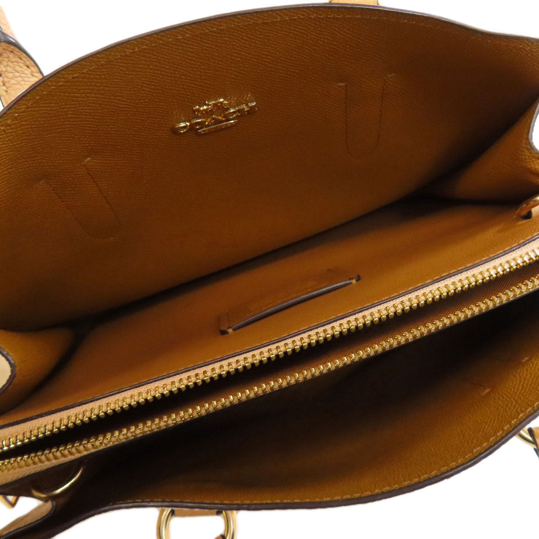 COACH Handbag 76089 leather white Channing Carryall 2WAY Women Used Authentic