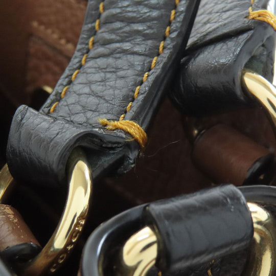 COACH Handbag C6918 PVC, Leather Brown Signature Women Used Authentic