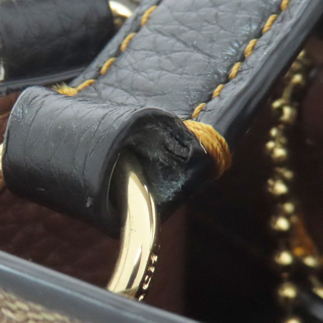 COACH Handbag C6918 PVC, Leather Brown Signature Women Used Authentic