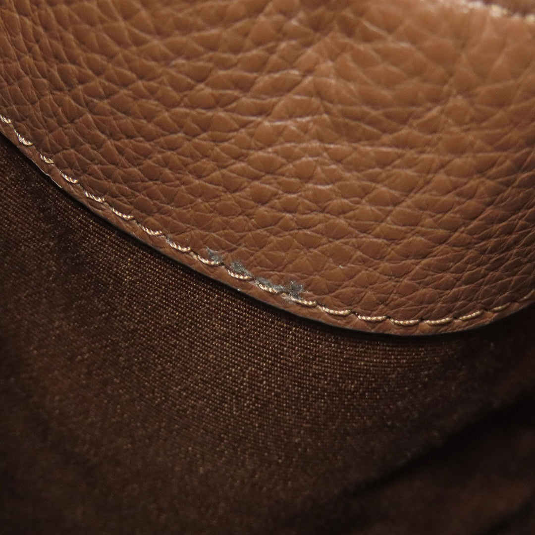 COACH Handbag C6918 PVC, Leather Brown Signature Women Used Authentic