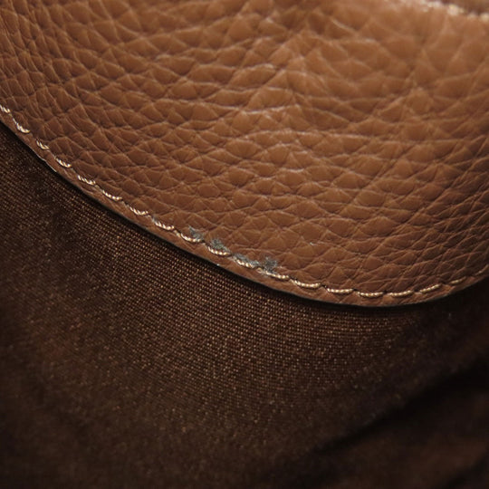 COACH Handbag C6918 PVC, Leather Brown Signature Women Used Authentic