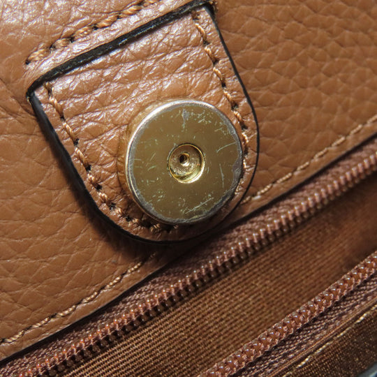 COACH Handbag C6918 PVC, Leather Brown Signature Women Used Authentic