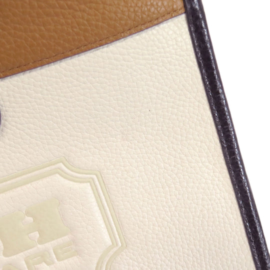 COACH Handbag C0777 leather white Field Tote 30 Color Block 2WAY Women Used Authentic