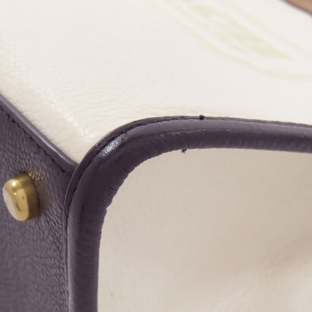 COACH Handbag C0777 leather white Field Tote 30 Color Block 2WAY Women Used Authentic