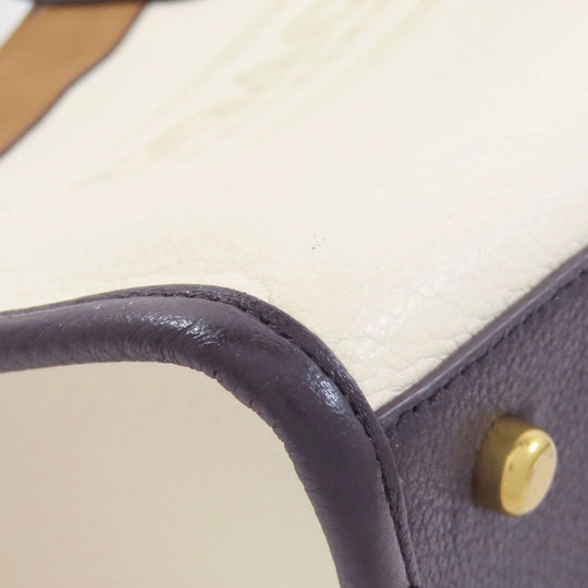 COACH Handbag C0777 leather white Field Tote 30 Color Block 2WAY Women Used Authentic