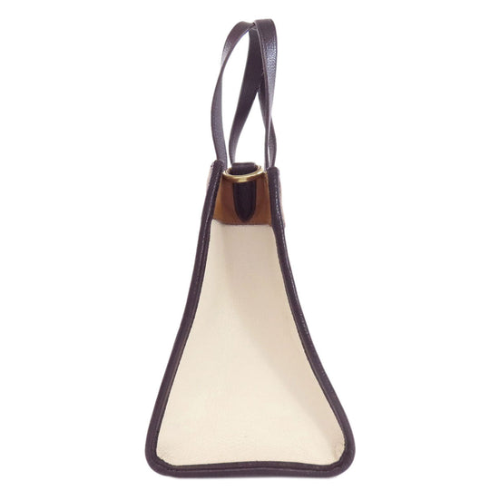 COACH Handbag C0777 leather white Field Tote 30 Color Block 2WAY Women Used Authentic