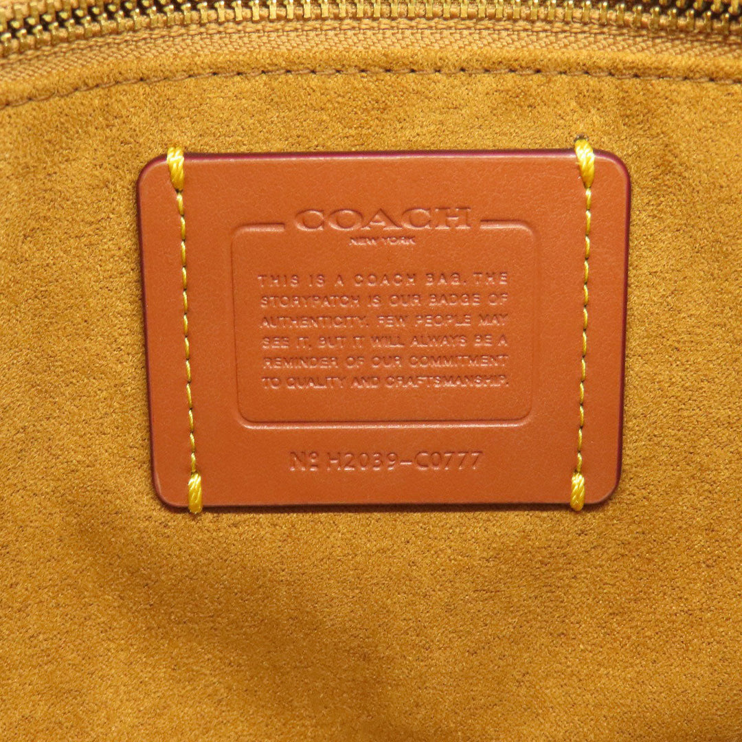 COACH Handbag C0777 leather white Field Tote 30 Color Block 2WAY Women Used Authentic