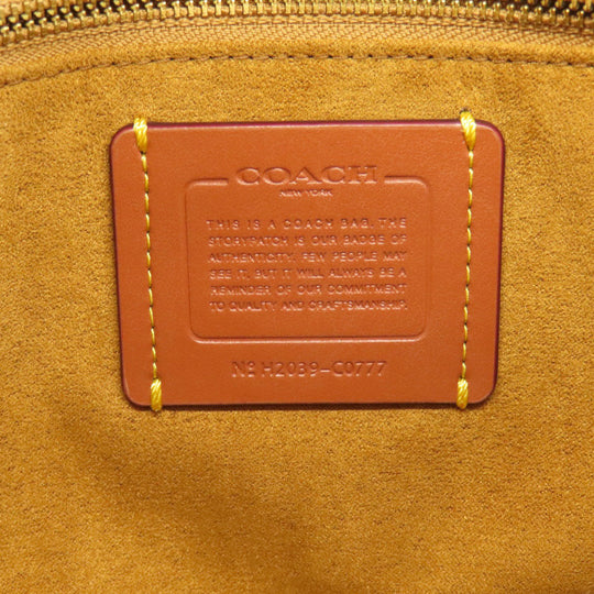 COACH Handbag C0777 leather white Field Tote 30 Color Block 2WAY Women Used Authentic