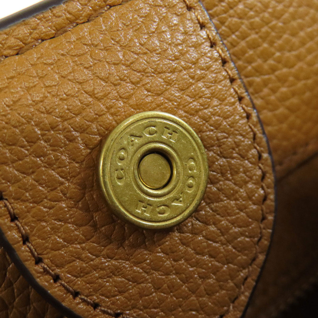 COACH Handbag C0777 leather white Field Tote 30 Color Block 2WAY Women Used Authentic