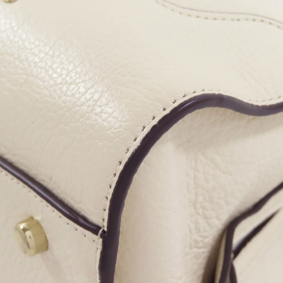 COACH Handbag 37575 leather white Mercer Satchel 2WAY Women Used Authentic