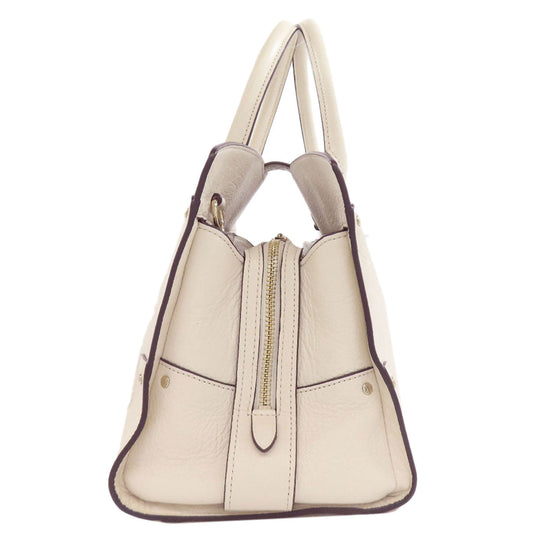 COACH Handbag 37575 leather white Mercer Satchel 2WAY Women Used Authentic
