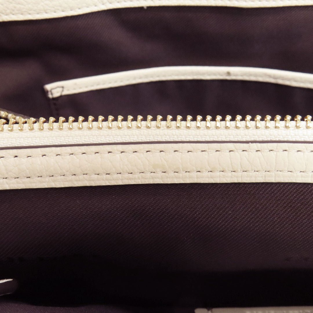 COACH Handbag 37575 leather white Mercer Satchel 2WAY Women Used Authentic