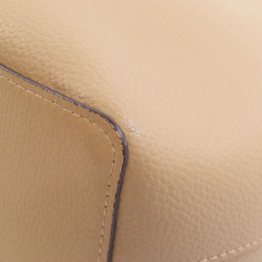 COACH Handbag 1011 leather beige Small Town Bucket 2WAY Women Used Authentic