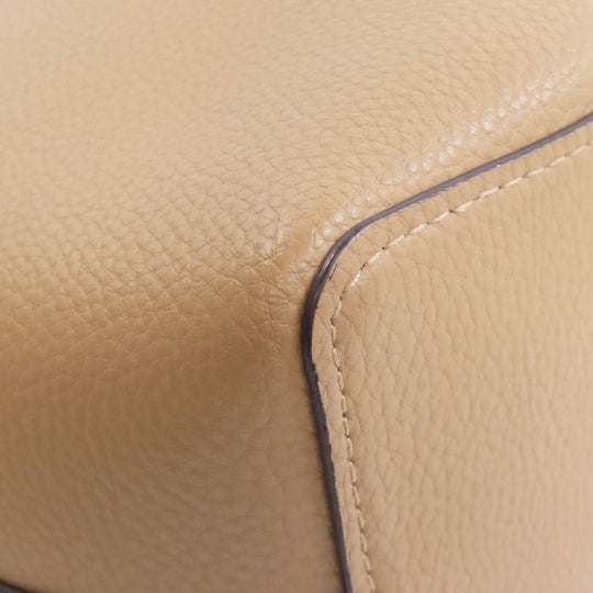 COACH Handbag 1011 leather beige Small Town Bucket 2WAY Women Used Authentic