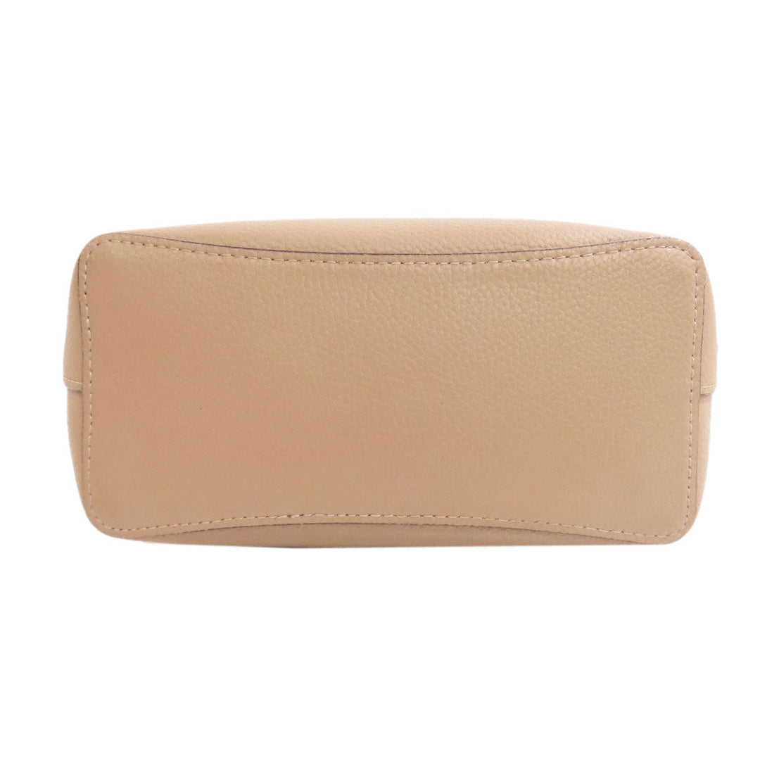 COACH Handbag 1011 leather beige Small Town Bucket 2WAY Women Used Authentic