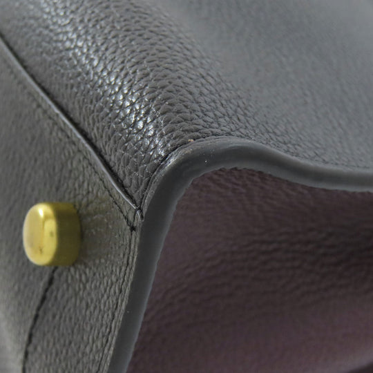 COACH Handbag 73845 leather black 2WAY Women Used Authentic