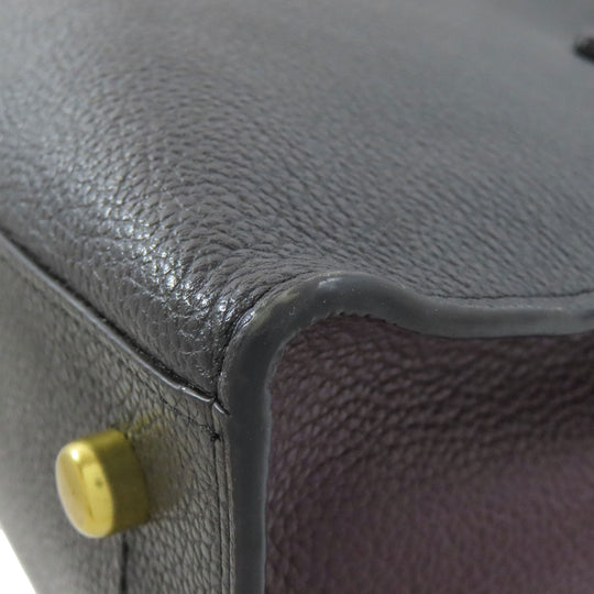 COACH Handbag 73845 leather black 2WAY Women Used Authentic