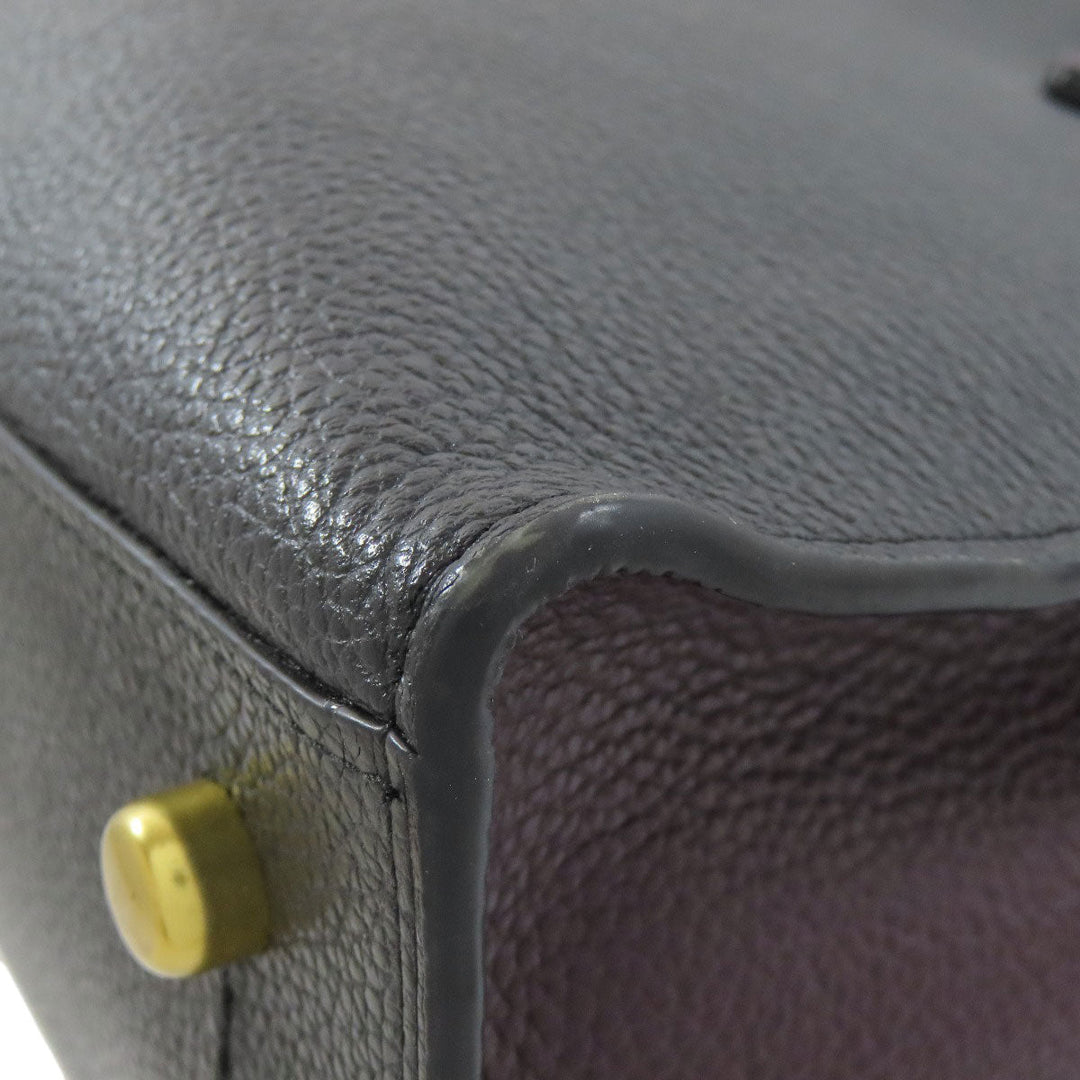 COACH Handbag 73845 leather black 2WAY Women Used Authentic