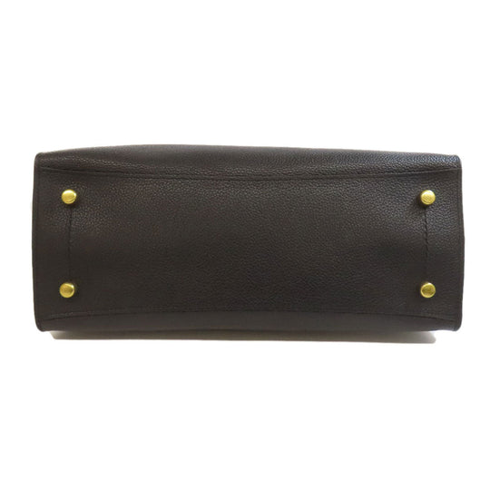 COACH Handbag 73845 leather black 2WAY Women Used Authentic