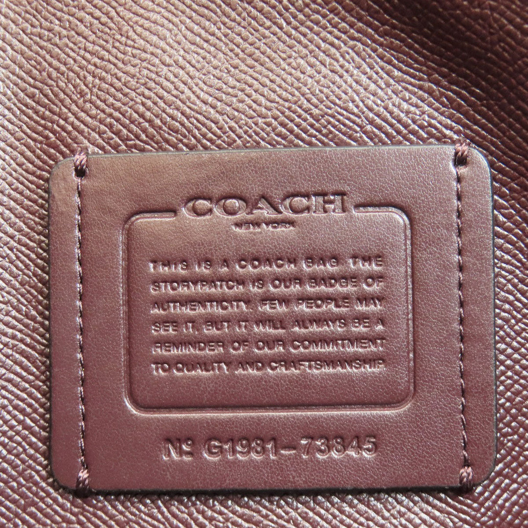 COACH Handbag 73845 leather black 2WAY Women Used Authentic