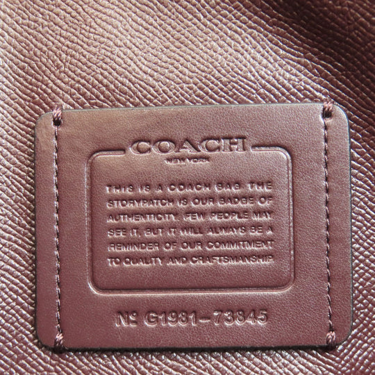 COACH Handbag 73845 leather black 2WAY Women Used Authentic