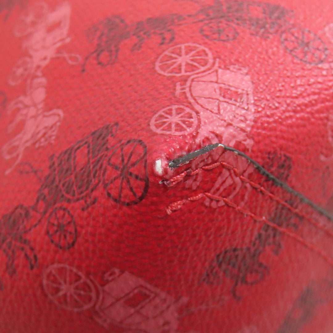 COACH Tote Bag F82135 PVC Red reversible Women Used Authentic