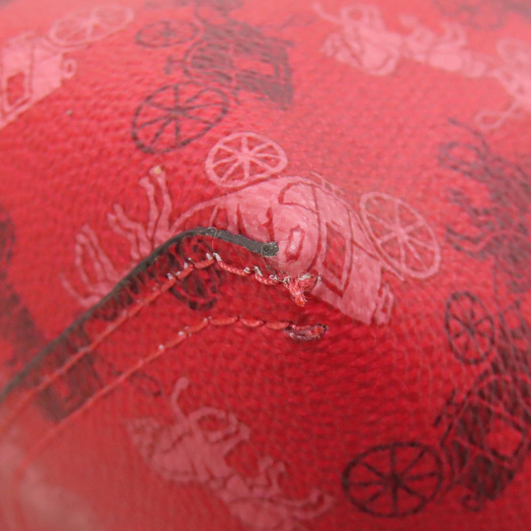 COACH Tote Bag F82135 PVC Red reversible Women Used Authentic