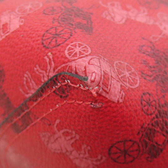 COACH Tote Bag F82135 PVC Red reversible Women Used Authentic