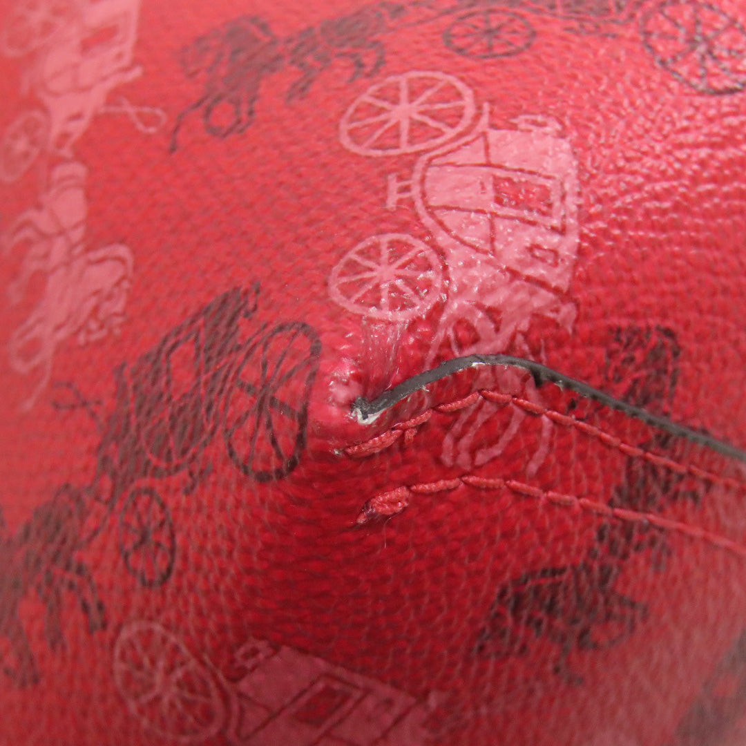 COACH Tote Bag F82135 PVC Red reversible Women Used Authentic