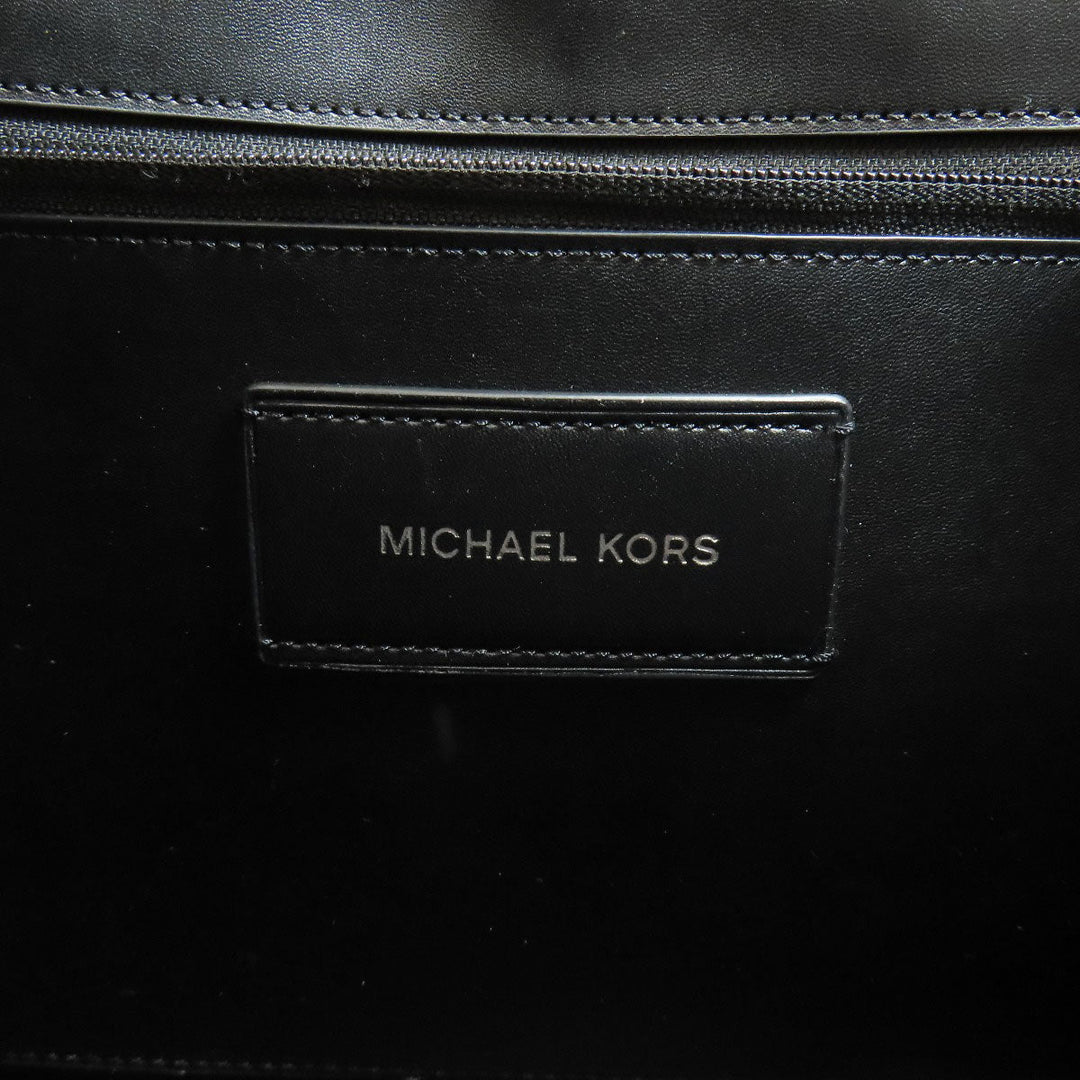 MICHAEL KORS Tote Bag PVC beige MK signature Women Used Authentic