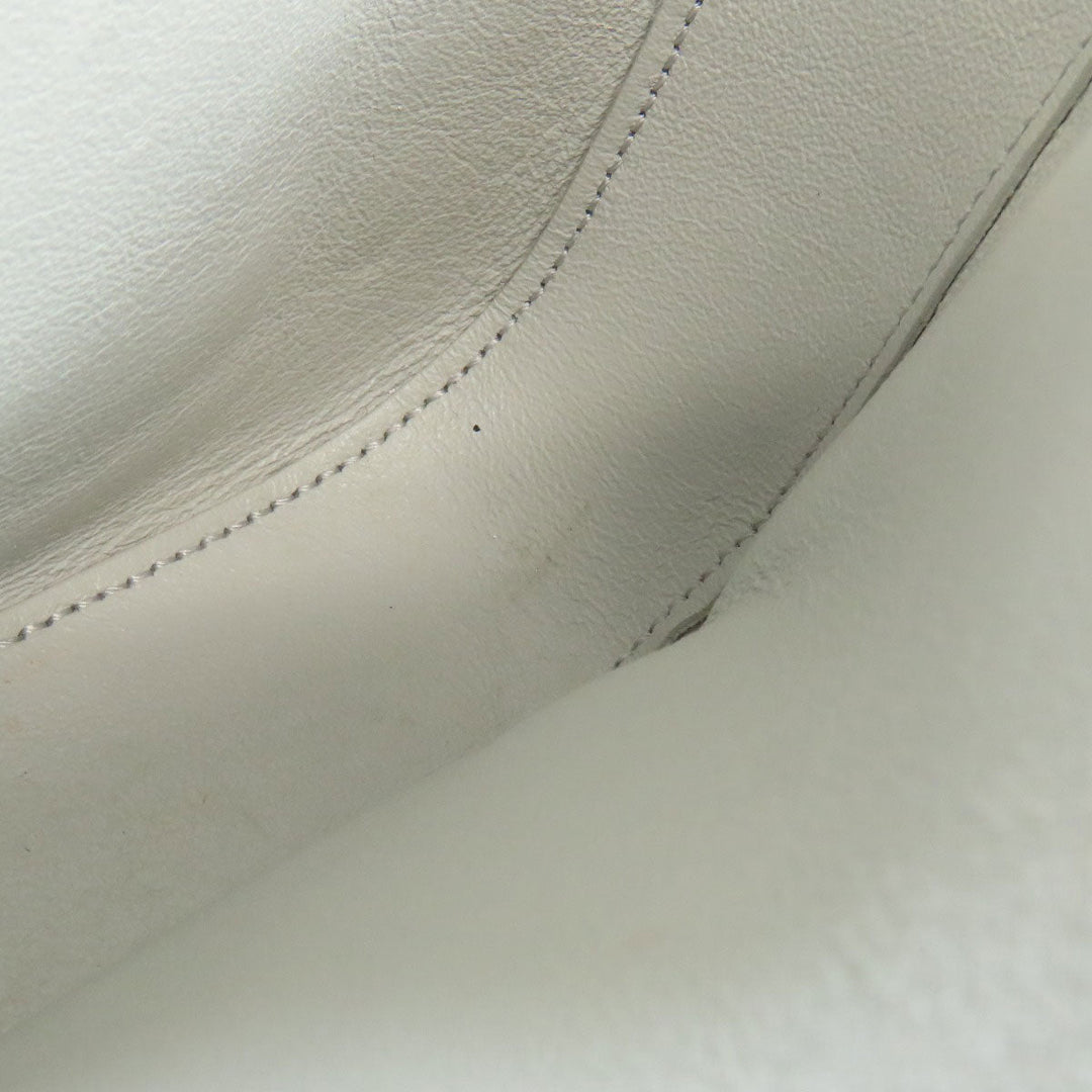 CELINE Shoulder Bag leather gray CMetal Women Used Authentic