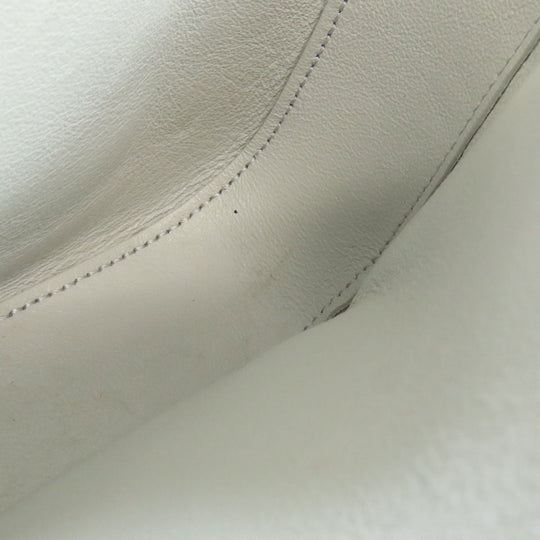 CELINE Shoulder Bag leather gray CMetal Women Used Authentic