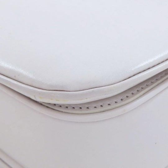 CELINE Shoulder Bag leather gray CMetal Women Used Authentic